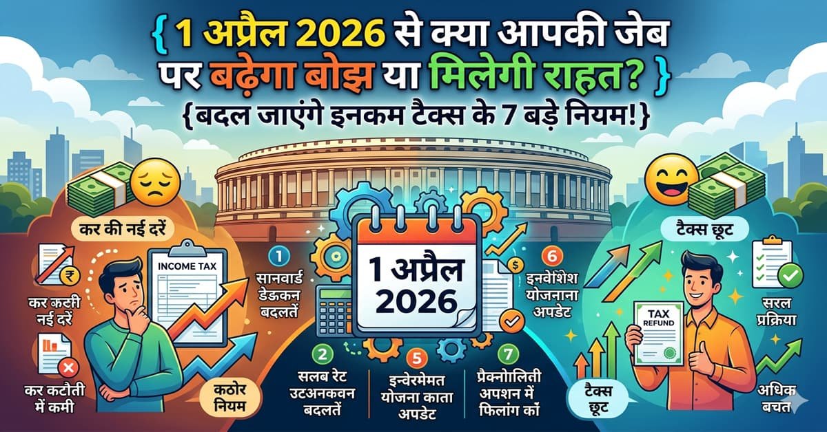 1 अप्रैल 2026 से क्या आपकी जेब पर बढ़ेगा बोझ या मिलेगी राहत? बदल जाएंगे इनकम टैक्स के 7 बड़े नियम!